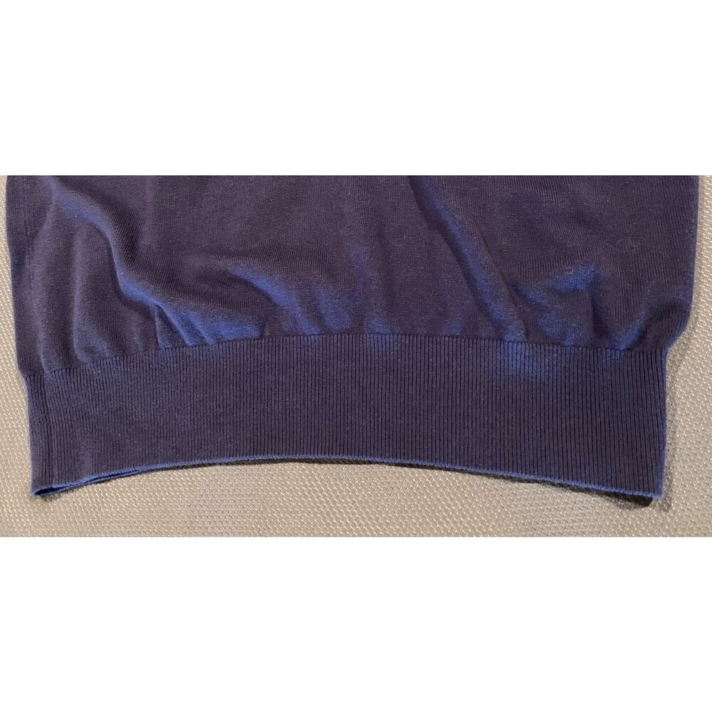 Masters Clubhouse Collection Navy Blue V-Neck Sweater XL Silk Blend Golf - Picture 7 of 8